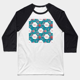 Lovely floral feminist killjoy pattern Baseball T-Shirt